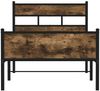 vidaXL Bettgestell ohne Matratze Räuchereiche 100x190 cm Holzwerkstoff 4017230 Bild 4