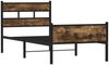 vidaXL Bettgestell ohne Matratze Räuchereiche 100x190 cm Holzwerkstoff 4017230 Bild 3