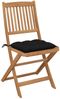 vidaXL Klappbare Gartenstühle 6 Stk. mit Kissen Massivholz Akazie 3075016 Bild 3