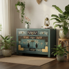 Vintage Kommode Blau Beige verziert chinesisch Schrank Sideboard Kolonial-Stil Antik-Stil Lowboard asiatisch orientalisch Fernost shabby-chic Landhaus Bild 2