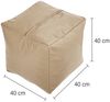 Green Bean® Sitzsack-Hocker 40x40x40cm mit EPS-Perlen Füllung - Sitz-Pouf für Sitzsäcke - Sitzhocker für Kinder und Erwachsene - Beige Bild 5