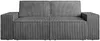 Vente-unique - AMELIA Sofa SamtStoff Grau - B 95 cm x H 85 cm x L 210 cm Bild 2