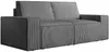 Vente-unique - AMELIA Sofa SamtStoff Grau - B 95 cm x H 85 cm x L 210 cm Bild 3