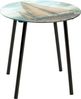Beistelltisch aus Glas/ Metall, Motiv 'Schiff', Ø 40cm Bild 1