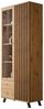 Newroom Vitrine Barea Wandpaneel Wildeiche Anthrazit Modern Vitrinenschrank Glasvitrine Bild 4