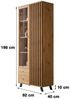 Newroom Vitrine Barea Wandpaneel Wildeiche Anthrazit Modern Vitrinenschrank Glasvitrine Bild 2
