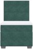 vidaXL Boxspringbett mit Matratze Dunkelgrün 90x190 cm Samt 3290783 Bild 4