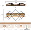 Nettlife LED Deckenleuchte Dimmbar Holz 3 Ringe 46W Modern Deckenlampe 70cm Wohnzimmer, LED fest integriert, 1/2/3/4 Ringe für Schlafzimmer Büro Küche Bild 3
