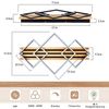 Nettlife LED Deckenleuchte Dimmbar Holz 3 Ringe 46W Modern Deckenlampe 70cm Wohnzimmer, LED fest integriert, 1/2/3/4 Ringe für Schlafzimmer Büro Küche Bild 4