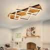 Nettlife LED Deckenleuchte Dimmbar Holz 3 Ringe 46W Modern Deckenlampe 70cm Wohnzimmer, LED fest integriert, 1/2/3/4 Ringe für Schlafzimmer Büro Küche Bild 5