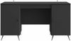 vidaXL Schreibtisch mit Regal Schwarz 142,5 x 50 x 75 cm Holzwerkstoff 3414631 Bild 4