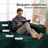 LVHOM Ecksofa 2 Sitzer, Modulares Sofa 235 cm breit, L-Form Sofa mit 2 Kissen, Schlafsofa aus Cordstoff, kein Aufbau erforderlich, Dunkelgrün Bild 5