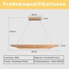ZMH Pendelleuchte Esszimmer 90CM Holz Hängelampe Modern Dimmbar mit Fernbedienung, Augenschutz, Einfache Installtion, LED fest integriert, 3000-6500K, Esstisch 130CM Hängeleuchte Höhenverstellbar für Wohnzimmer Bild 3