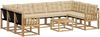 vidaXL Outdoor-Sofagarnitur mit Kissen 10 pcs Weiß und Beige 3389883 Bild 2