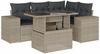 vidaXL 5-tlg. Garten-Sofagarnitur mit Kissen Hellgrau Poly Rattan 3269142 Bild 2