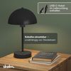 skølm 'Aeriala' LED-Tischlampe kabellos, mit USB-C aufladbar, inkl. 3 Helligkeitsstufen, schwarz, warmweißes Licht (Energieklasse G) Bild 5