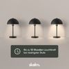 skølm 'Aeriala' LED-Tischlampe kabellos, mit USB-C aufladbar, inkl. 3 Helligkeitsstufen, schwarz, warmweißes Licht (Energieklasse G) Bild 4