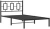 vidaXL Bettgestell mit Kopfteil Metall Schwarz 100x200 cm 374236 Bild 3