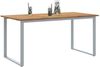 vidaXL Gartentisch Grau 160 x 80 x 75 cm Massivholz Akazie 4010595 Bild 3