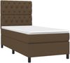 Boxspringbett mit Matratze & LED Stoff Dunkelbraun 80x200 cm, Härtegrad: H2 [3135072] Bild 3