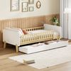 Merax Kinderbett Einzelbett Massivholzbett 90x190cm mit 2 Schubladen, weiß Bild 5