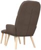 vidaXL Relaxsessel mit Hocker Taupe Stoff 3097351 Bild 5