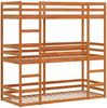 vidaXL Dreifach-Etagenbett Wachsbraun 75x190 cm Massivholz Kiefer 3284262 Bild 3