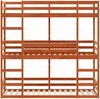 vidaXL Dreifach-Etagenbett Wachsbraun 75x190 cm Massivholz Kiefer 3284262 Bild 5