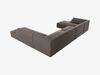 Micadoni Panorama-Ecksofa Ruby 7-Sitzer Rechts Samt Salvador Dunkelgrau Bild 4