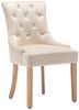2er Set Stühle aus Samt 56 x 91 x 63 cm Creme Bild 2