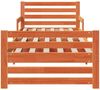 vidaXL Bettrahmen mit Kopfteil Wachsbraun 80 x 200 cm Holzwerkstoff 877208 Bild 5