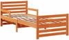 vidaXL Bettrahmen mit Kopfteil Wachsbraun 80 x 200 cm Holzwerkstoff 877208 Bild 4