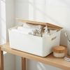 Relaxdays Aufbewahrungsbox mit Bambusdeckel im Set Bild 3