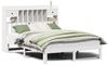 vidaXL Massivholzbett mit Regal ohne Matratze Weiß 150x200 cm Kiefer 3322604 Bild 2