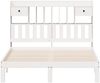 vidaXL Massivholzbett mit Regal ohne Matratze Weiß 150x200 cm Kiefer 3322604 Bild 4