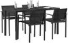 vidaXL Gartenmöbel Set 5 pcs Schwarz und Anthrazit 140 x 70 x 73 cm 3422880 Bild 3