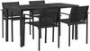 vidaXL Gartenmöbel Set 5 pcs Schwarz und Anthrazit 140 x 70 x 73 cm 3422880 Bild 2