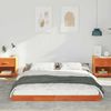 vidaXL Bettrahmen Wachsbraun 140 x 210 cm Massives Kiefernholz 873354 Bild 3