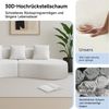 LVHOM Loungesofa Dreisitzer-Sofa, geschwungenes Design, reich gepolstert, Inklusive drei Zierkissen, die abgerundete Form verhindert Stöße und Anstoßen, belastbar bis ca. 450 kg, komprimiertes Sofa, ideal für Wohnzimmer, Apartment und Homeoffices Bild 4