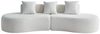 LVHOM Loungesofa Dreisitzer-Sofa, geschwungenes Design, reich gepolstert, Inklusive drei Zierkissen, die abgerundete Form verhindert Stöße und Anstoßen, belastbar bis ca. 450 kg, komprimiertes Sofa, ideal für Wohnzimmer, Apartment und Homeoffices Bild 2