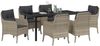 vidaXL Garten Essgruppe mit Kissen 7 pcs Hellgrau Poly-Rattan 3380187 Bild 3