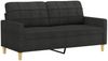 vidaXL 2-Sitzer-Sofa Schwarz 140 cm Stoff 359095 Bild 2