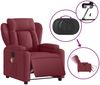 vidaXL Massagesessel Elektrisch Weinrot Stoff 3204473 Bild 5