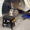 COSTWAY Arbeitshocker, mit Geräteablage, Werkzeughalter & Rollen, bis 136 kg Bild 2