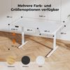 Elektrischer L-förmiger Stehschreibtisch 140 cm höhenverstellbar White Bild 2