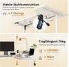 Elektrischer L-förmiger Stehschreibtisch 140 cm höhenverstellbar White Bild 4