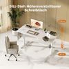 Elektrischer L-förmiger Stehschreibtisch 140 cm höhenverstellbar White Bild 3