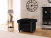 S-Style Möbel Chesterfield-Sessel Cleo Blink aus Samt mit Kristallsteppung und braunen Massivholzfüßen, mit Wellenfederung Bild 4