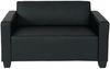 2er Sofa Couch Lyon Loungesofa Kunstleder ~ schwarz Bild 4