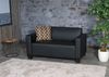 2er Sofa Couch Lyon Loungesofa Kunstleder ~ schwarz Bild 2
